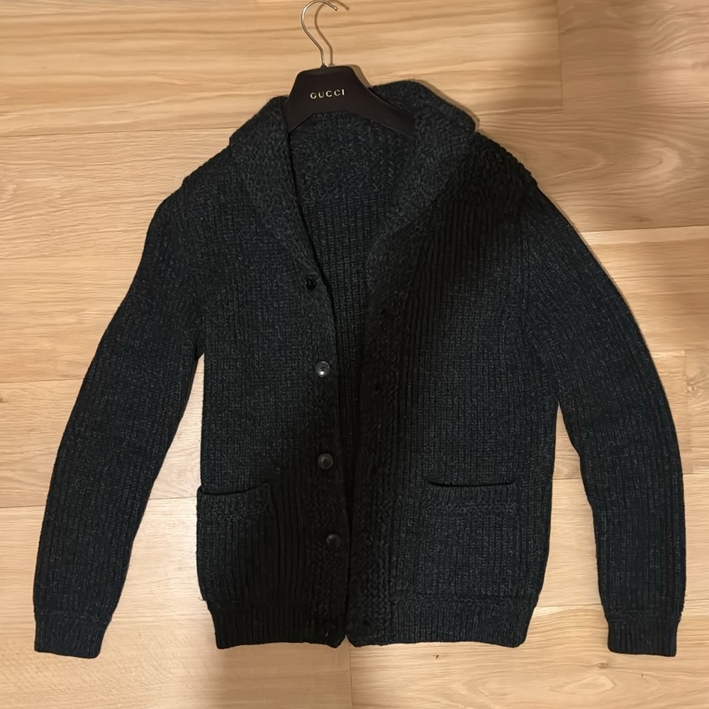 Gucci Black / Grey Cardigan Sweater (Size M)